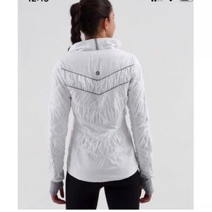 lululemon athletica White Utility Jacket with Chevron Accents